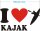 Ich liebe Kajak - I Love Kajak Aufkleber