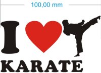 Ich liebe Karate - I Love Karate Aufkleber
