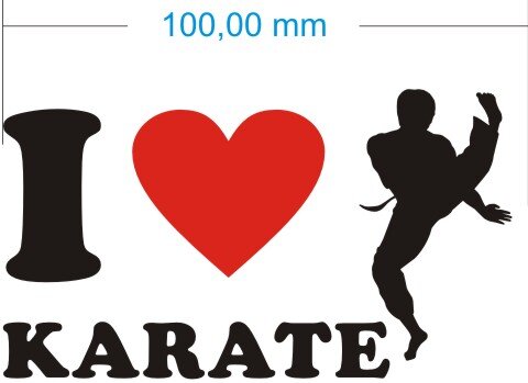 Ich liebe Karate - I Love Karate Aufkleber MO02