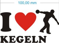 Ich liebe Kegeln - I Love Kegeln Aufkleber