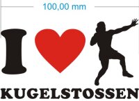 Ich liebe Kugelstossen - I Love Kugelstossen Aufkleber