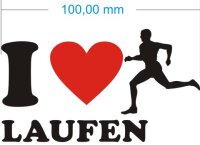 Ich liebe Laufen Joggen - I Love Joggen Aufkleber