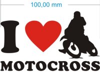 Ich liebe Motocross - I Love Motocross Aufkleber