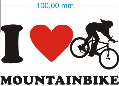 Ich liebe Mountainbike - I Love Mountainbike Aufkleber