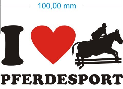 Ich liebe Pferdesport - I Love Pferdesport Aufkleber MO03