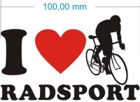 Ich liebe Radsport - I Love Radsport Aufkleber