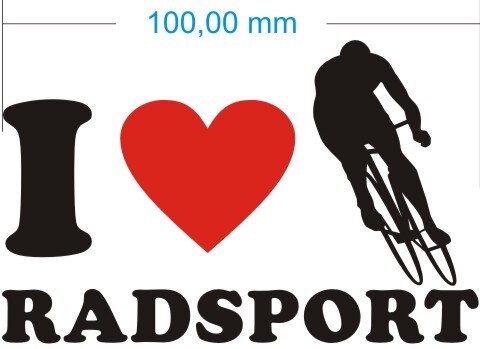 Ich liebe Radsport - I Love Radsport Aufkleber MO03