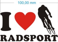 Ich liebe Radsport - I Love Radsport Aufkleber MO03