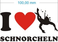 Ich liebe Schnorcheln - I Love Schnorcheln Aufkleber