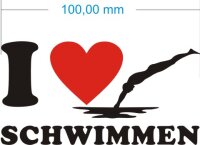 Ich liebe Schwimmen - I Love Schwimmen Aufkleber