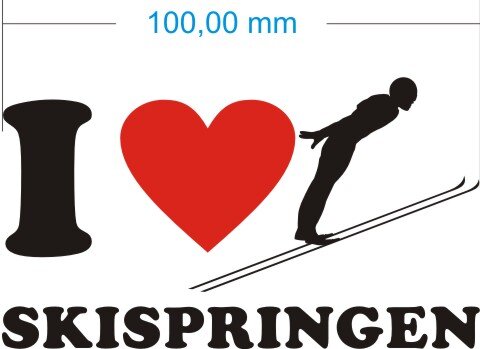 Ich liebe Skispringen - I Love Skispringen Aufkleber