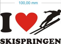 Ich liebe Skispringen - I Love Skispringen Aufkleber MO02