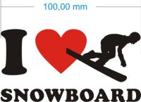 Ich liebe Snowboard - I Love Snowboard Aufkleber