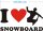 Ich liebe Snowboard - I Love Snowboard Aufkleber MO02