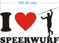 Ich liebe Speerwurf - I Love Speerwurf Aufkleber