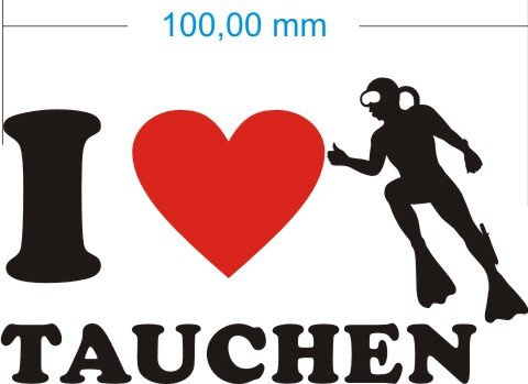 Ich liebe Tauchen - I Love Tauchen Aufkleber