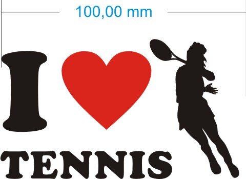 Ich liebe Tennis - I Love Tennis Aufkleber