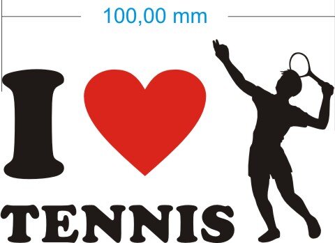 Ich liebe Tennis - I Love Tennis Aufkleber MO02
