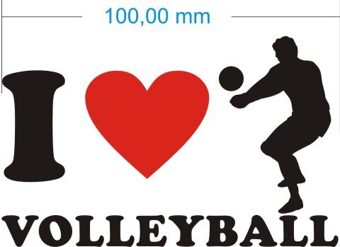 Ich liebe Volleyball - I Love Volleyball Aufkleber