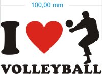 Ich liebe Volleyball - I Love Volleyball Aufkleber