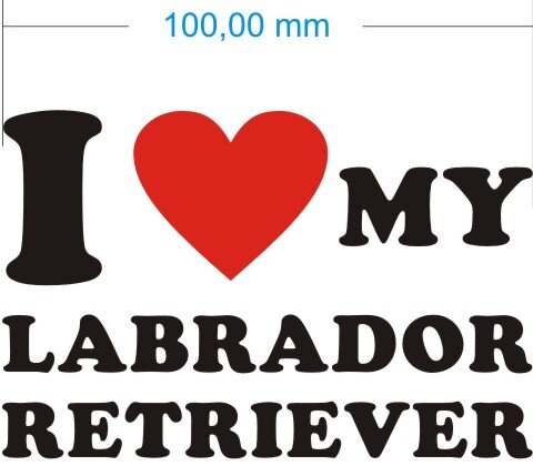 Ich liebe My Labrador - I love my labrador Aufkleber