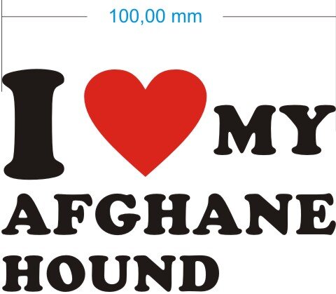 Ich liebe My Afghane Hound - I love my afghane hound Aufkleber