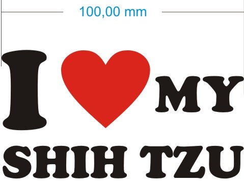 Ich liebe My Shih Tzu - I love my shih tzu Aufkleber