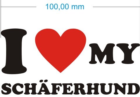 Ich liebe My Schäferhund - I love my Schäferhund Aufkleber