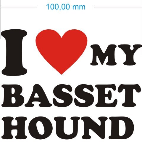 Ich liebe My Basset Hound - I love my Basset Hound Aufkleber