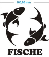 Sternzeichen Fische Aufkleber Pisces Zodiac Sign...