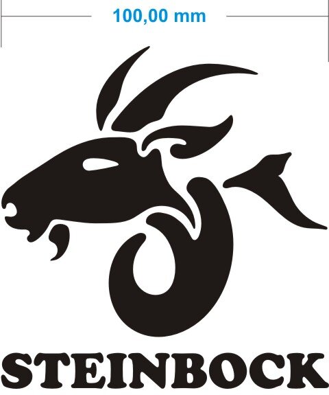 Sternzeichen Steinbock Aufkleber Capricorn Zodiac Sign Autoaufkleber