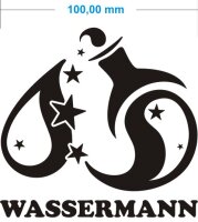 Sternzeichen Wassermann Aufkleber Aquarius Zodiac Sign...