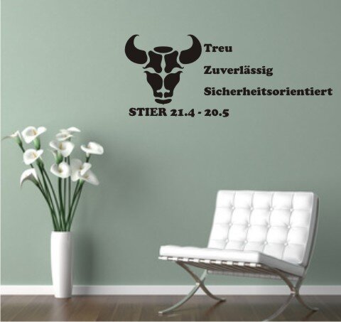 Sternzeichen Wandtattoo Stier Taurus Zodiac Sign