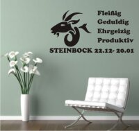 Sternzeichen Wandtattoo Steinbock Capricorn Zodiac Sign