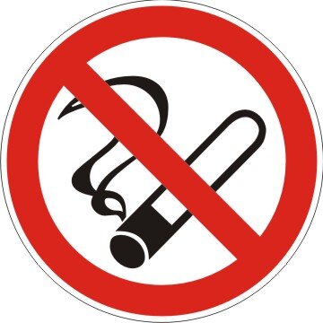 Aufkleber Rauchen Verboten rot/weiß