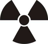 Aufkleber Radioaktiv - Atom