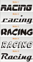Aufkleber Schriftzug Racing - verschiedene Motive
