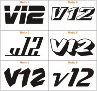 Aufkleber V12 - verschiedene Motive