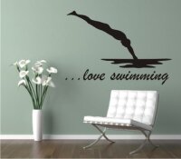 Wandtattoo ... love swimming Sport Wandaufkleber