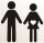 Schwangere Frau und Ihr Ehemann Aufkleber-Piktogramm