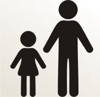 Vater und Tochter Aufkleber-Piktogramm