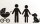 Mann, Frau, Kinderwagen und Hund Aufkleber-Piktogramm