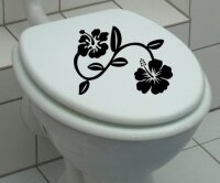 Aufkleber Hibiskus für Toilettendeckel...