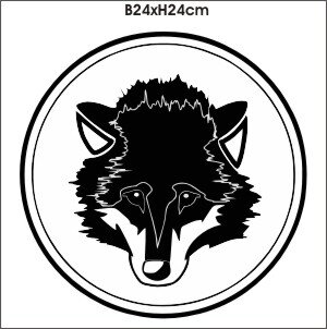 Wolf Kopf Auto-Aufkleber: Universal Folie für Design-Folierung (90x6