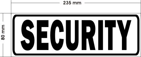 Security gestreift Magnetschild Schild magnetisch 