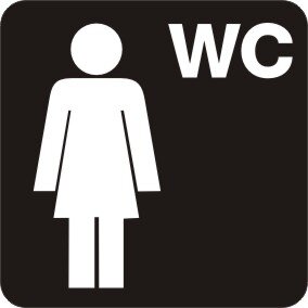 WC Damen Sanitär Aufkleber