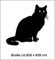 Katze Wandtattoo Black Cat Wanddeko