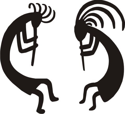 Kokopelli Aufkleber Kokopelliaufkleber Set