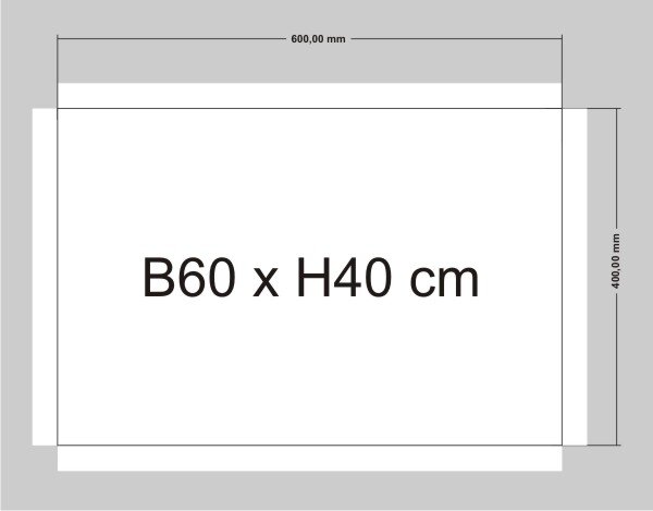 B60 x H40 cm