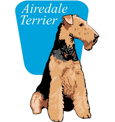 airedale terrier wandtattoo
